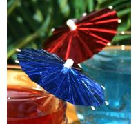 drinkstuff Foil Cocktail Umbrellas/Parasols (Pack of 144) - Cocktail Sticks, Cocktail Accessories & Cocktail Decorations