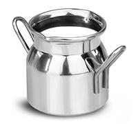 Drinkstuff Mini Milk Churn - 80ml Stainless Steel Milk Jug, Vintage Style Creamer Pitcher, Durable & Unbreakable, Dishwasher Safe, Ideal for Coffee, Tea, Sauces & Restaurant Serving