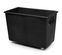 Drinkstuff Recycled Bottle Skip 165L - XL Size Heavy Duty Black Recycling Bin for Bars, Pubs, Restaurants, Commercial Kitchens & Events - Bottle & Glass Collection Skip on Wheels