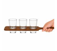 Wooden Beer Flight Paddle for 3 Glasses - Wooden Beer Paddle for Serving Drinks