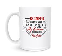 Drinkware Be Careful, My Sermon 330Ml Coffee Cups Unique Porcelain Cup for Beverages Milk Home