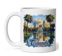 Drinkware Orlando Florida 330Ml Tea Mug Funny with Handle Mug for Beverages Hot Chocolate Restaurant