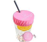 DRINKYD™ The Drink Cover for Alcohol Protection and Spiking Prevention - Washable & Reusable w/Keychain (1 Pack, Pink)