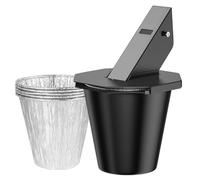 Drip Bucket With Lid And 2/5/10/12 Foil Liners, Grease Catcher, Grease Bucket For Pellet Grill, Metal Buckets For Smoker Grill, High-Efficiency Greases-Trap