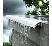 Drip Cap Exterior Aluminum Rain Diverter for Wall Roof Window, Thickened Gutter Guard Drip Edge White Gray Black, Low-Cost Alternative to Gutters(White,1.35m(4.4ft))