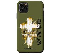 Drip Cross Follow the Word Not the Herd Christian Isaiah Case for iPhone 11 Pro Max