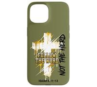 Drip Cross Follow the Word Not the Herd Christian Isaiah Case for iPhone 15