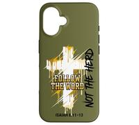 Drip Cross Follow the Word Not the Herd Christian Isaiah Case for iPhone 16