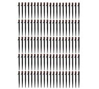 Drip Emitters Water Flow Drippers Irrigation Drippers 360 Degree Adjustable Nozzle Precise Water Distribution for Garden Lawn Bed Plant Watering System PE Material 100pcs (13cm / 5.1in Red)