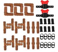 Drip For Irrigation Fittings for 16mm Tubing Kit with Barbed Couplers Tees and Elbows Supporting Installation in Soilless Media and Traditional Beds (B)