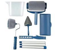 Drip-free paint roller for paints, 4-in-1 paint roller set with reservoir, edge roller, corner roller and telescopic rod for clean and precise painting