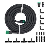 Drip Hose Set, 1/2" Soaker Hose Set, Porous Drip Pipe with Connector, Leaky Garden Hose Pipe for Watering Irrigation Lawn Watering (15M/49FT)