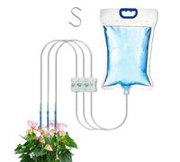 Drip Irrigation Bag - Automatic Watering System for Houseplants, Garden, Nursery with Four Outlet Design, Easy Setup for Consistent Moisture Control, Terrace, Vacation, Young Trees, Indoor or Outdoor