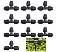Drip Irrigation Connectors, CTRICALVER 1/2 inch Drip Irrigation Tubing 10Pcs, Drip Fittings Y-Type, Plastic Irrigation Pipe Connectors, 16mm Drip Sprinkler Systems Accessories, for Garden, Lawn, Patio