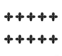 Drip Irrigation Fittings 10Pcs Plastic Four Way Locking Connectors for 4/7 Inch Hose Efficient Multi Outlet Water Splitter Secure Connection Easy