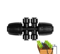Drip Irrigation Fittings - 6 Way Divider for Drip Line - Waterproof Irrigation Adapters for Garden Greenhouse Landscape Backyard Flower Bed Farm Lawn Agric
