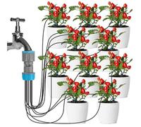 Drip Irrigation Kit - 10-Head Automatic Quick Connect | Garden Watering System With Emitters | Plant Irrigation Device | For Outdoor Yard Lawn Patio Greenhouse Potted Plants Flowers Grass Gardening