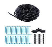 Drip Irrigation Kit, 15m/49.2ft Automatic Dripper Irrigation Hose Set Watering Misting System Connector Fittings for Garden Greenhouse Accessory