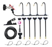 Drip Irrigation Kit, Drip Irrigation System, 360° Adjustable Garden Watering System with 16ft Hose and 5 Nozzles, Kit for Greenhouse, Yard, Lawn, Plants, Garden