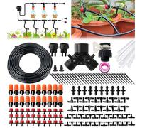 Drip Irrigation Kit, Garden Irrigation System 1/4" Blank Distribution Tubing Watering Drip Kit/DIY Saving Water Automatic Watering System for Garden, Greenhouse, Flower Bed, Patio, Lawn