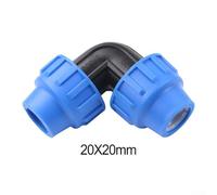 Drip Irrigation Quick Connect Elbow Union Pipe Fittings for Greenhouse Watering System 4pcs Pieces Pe Connector 20mm 25mm 32mm Blue Black(20-1)