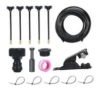 Drip Irrigation System, 360° Adjustable Garden Watering System with 16ft Hose and 5 Nozzles, Drip Irrigation Kit for Greenhouse, Yard, Lawn, Plants