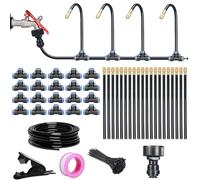 Drip Irrigation System Kit, 65FT Drip Irrigation Kit, Automatic Watering System, Quick Connector Garden Watering System, 360° Adjustable Bendable Garden Irrigation Systems for Greenhouse Yard Lawn