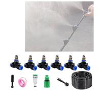 Drip Irrigation System with Nozzles Garden Watering Kit with Misting Sprinklers Quick Connect Fittings for Raised Beds, Lawn, Patio black 30m 912 pipe + 30 sets of quick-connect fittings