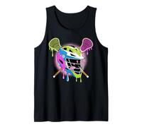 Drip Lacrosse Helmet with Crossed Sticks Cool Lax Player Tank Top