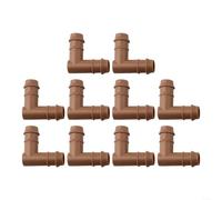 Drip Line 90 Degree Barbed Elbow Connectors for Irrigation Tubing Fits 1/2 Inch 17mm Plastic Fittings for Garden Water Systems (10pcs)