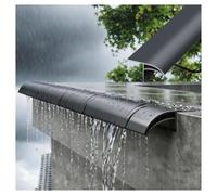 Drip Lines Rain Diverter Strip, Aluminum Door Rain Deflector 5 Cm Wide | For Roof Eaves, Balcony Overhangs, Courtyard Rasha, and Window Ledges(Grey,L1.8m/5.9ft)