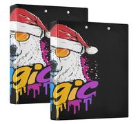 Drip Magic Bear 1.5 in School Binder Round Rings with Clipboard Pack of 1/2 Aesthetic Binder 200 Sheets