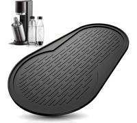 Drip Mat for SodaStream Crystal 3.0, Yueser Drip Mat, Soda Machine, PVC Underlay, Bubblemaker, Non-Slip Mat, Waterproof and Non-Slip Replacement Parts, Accessories for Water Carbonator Machine, Black