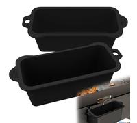Drip Pans,Upgrade 2 Pack Reusable Silicone Grease Cup Liners for Blackstone Griddle, Grease Catcher Liner Grill Grease Tray Accessories (Black)
