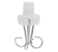 Drip Pole Hook for Hospital and Home Infusion Care | Adjustable Height and Angle, Pole-compatible Bracket, White Metal Plastic Iron Build, for Tubing Loops