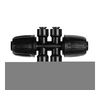 Drip Splitter Set, Six Way Line Connector, 6 Port Water Divider for Gardens, ABS Leakproof Hose Joiners, Irrigation Accessories with Lock Clips, Outdoor Systems for Lawn Backyard Farm Greenhouse