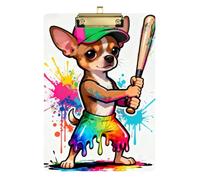 Drip Style Chihuahua Baseball Player Acrylic clipboards Standard Hole for Nursing Student Trade Quest Tabla para escribir Size 9 x 12
