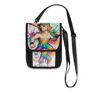 Drip-style Golden Retriever Baseball Player Travel Wallet Passport Holder Travel pouching Slim Lightweight Crossbody Bag with Adjustable Strap