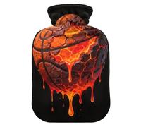 Drip-Style Lava Basketball hot Bottle Water Bag with Soft Cover, 2L Water Bag for Arthritis,Arthritis,Bolsa para agua Caliente para Dolor