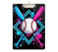 Drip-Style White Baseball Kitchen clipboard Plastic for Coaches Medical Classroom Size 9 x 12.5 Tabla para escribir con Clip