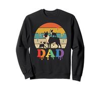 Drip Sunset Boston Terrier Dad Father's Day Mens Womens Sweatshirt
