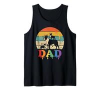 Drip Sunset Boston Terrier Dad Father's Day Mens Womens Tank Top