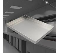Drip Tray，，Extra Large 304 Stainless Steel AC Drip Pan - 5cm Deep Leak Proof Tray for Outdoor Window Units, Durable Condensate Collector & Plant Pot Saucer