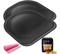 Drip Tray for PowerXL Air Fryer, 2 PCS Premium Nonstick Drip Pan, Oil Drip Tray, Oven Drip Pan, Air Fryer Replacement Parts for 6QT 10QT PowerXL Vortex Air Fryer Oven Pro Plus,Dishwasher Safe