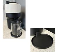 Drip Tray R/L/XL Mugs for Nespresso Vertuo Pop Reusable (Black, Large (100mm))