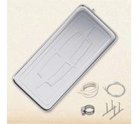 Drip Tray with Drain & Brackets for Window AC Split Air Conditioner & Heat Pumps - Condensate Drain Pan Water Collection (93x44x3.5 cm)