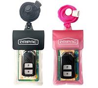 DRIPAC Waterproof Car Key FOB Case Waterproof Wallet Waterproof Holder Pouch For Key ID Badge Credit Card Money（Black+Pink）