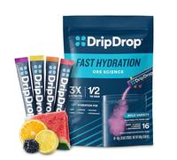 DripDrop Hydration - Bold Variety Pack - Electrolyte Drink Mix Single Serve Hydration Powder Packets - Watermelon, Berry, Lemon, Orange | Non-GMO, Gluten Free, Vegan | 16 Sticks