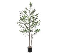 Dripex 120CM Artificial Olive Tree 4FT Tall Faux Silk Olive Plant Lifelike Fake Tree for Home Office Indoor Decor (Style 4)
