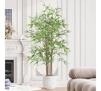 Dripex 150CM Artificial Bamboo Tree 5FT Tall Faux Silk Plant for Home Office Indoor Outdoor Decor Fake Bamboo Tree with Lifelike Leaves